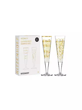 RITZENHOFF | Champagnerglas 2-er Set Goldnacht Champus #23 Nathalie Jean, Rurik Mahlberg 2023 | 